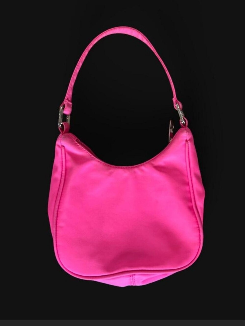 Sugar Thrillz Bright Fuchsia Satin Shoulder Bag